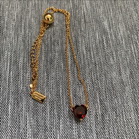 Mini crystal CZ Red heart pendant necklace - Picture 2 of 6